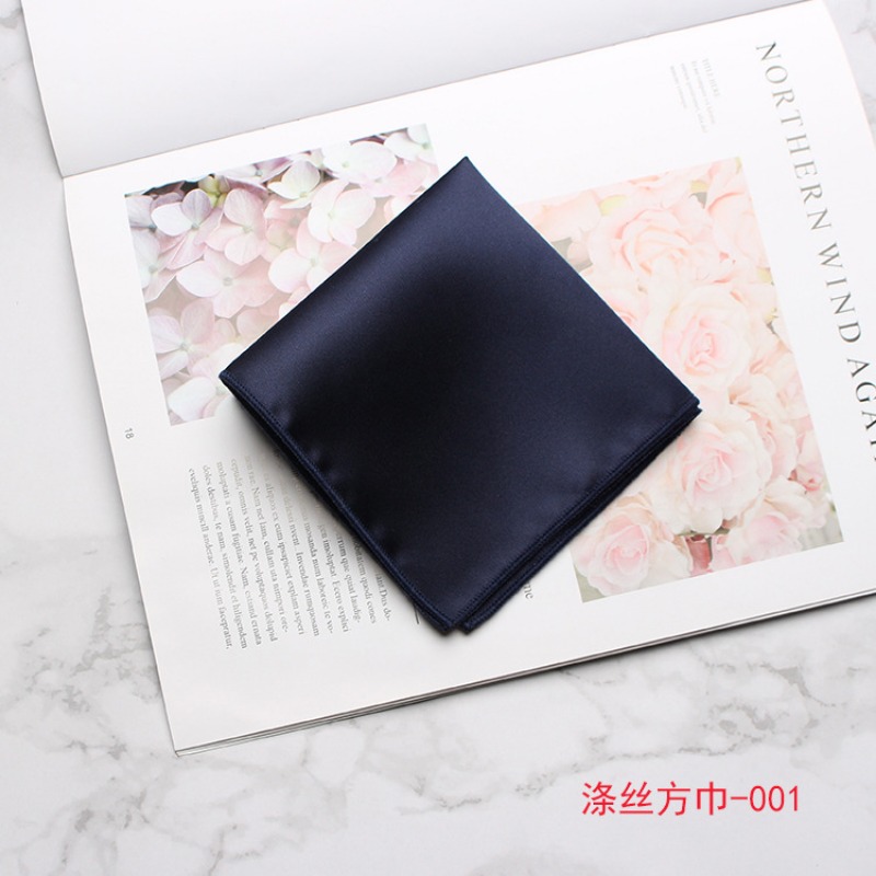Pañuelo de algodón de colores sólidos para hombre, toalla de bolsillo de seda, accesorios de banquete de boda, toalla cuadrada pequeña