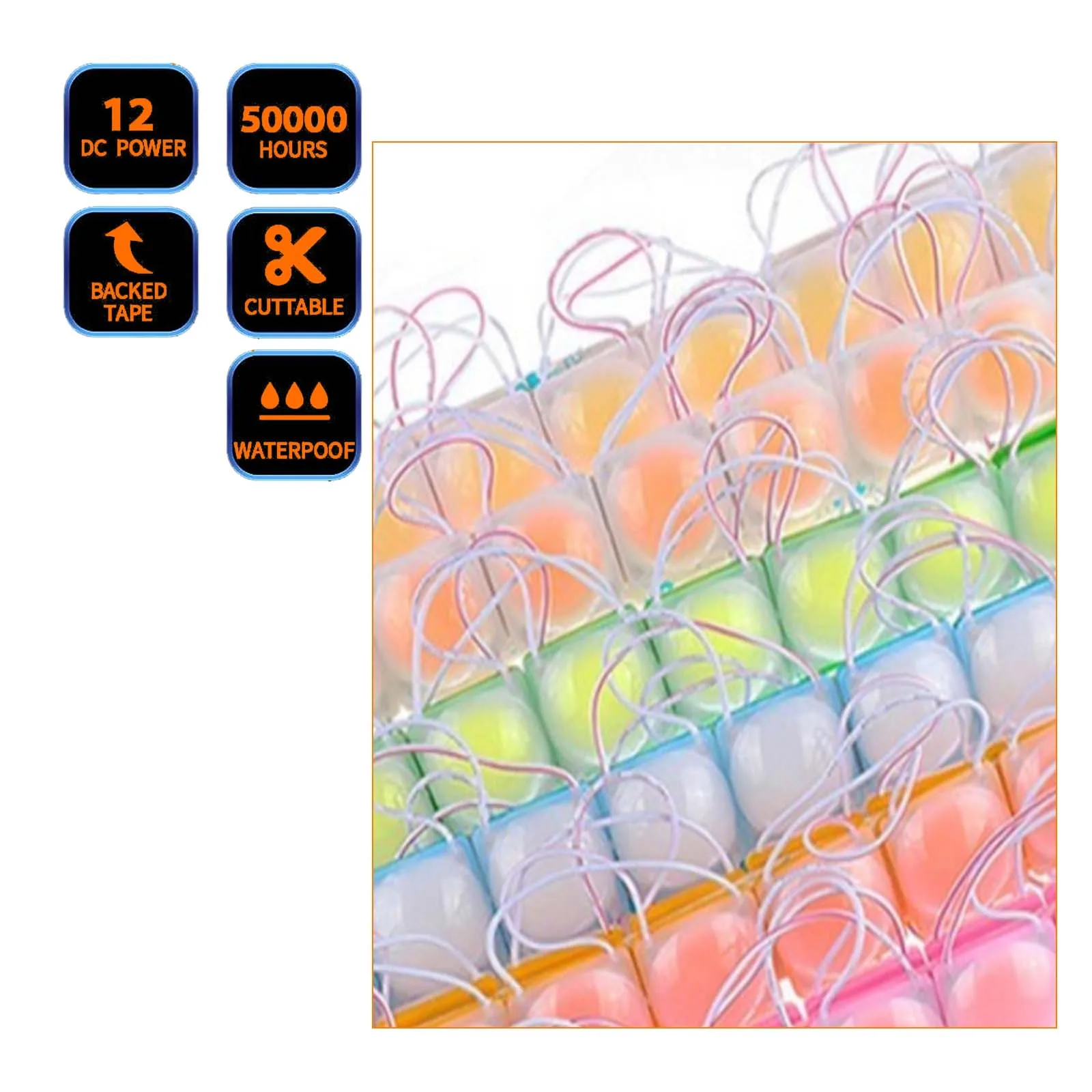 20pcs LED COB Module Light Sign 3535 SMD 12V Waterproof for Storefront Advertising Lighting With Tape Adhesive