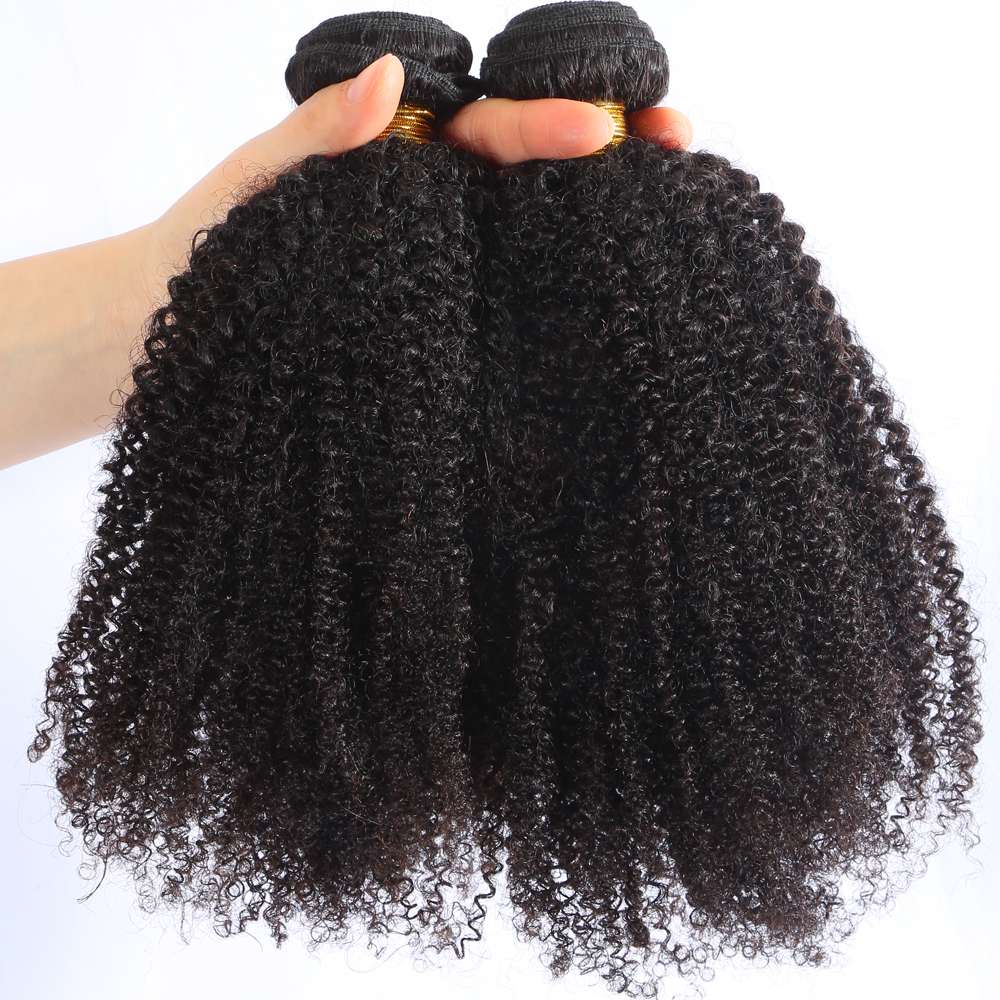 Rohes indisches Afro-verworrenes lockiges Echthaar, Bündel 4B 4C, natürliches reines lockiges 100 % weiches Echthaar, Bündel, Haarverlängerung, Schuss