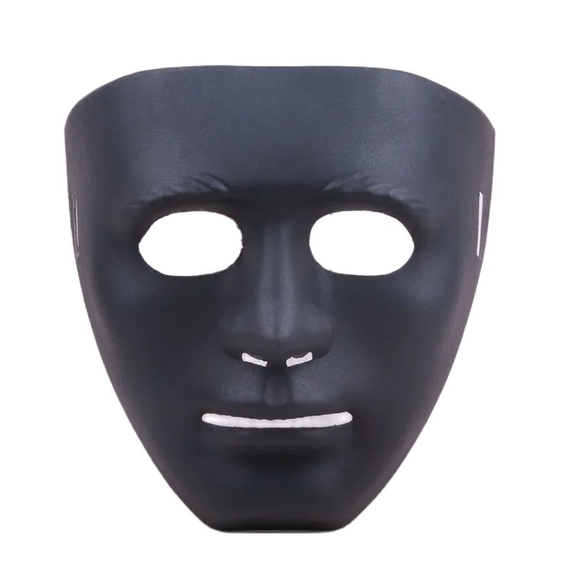 Unisex Halloween maska na ludzką twarz rycerz taniec duchów biała maska hip-hopowa duch krok taniec Masquerade na imprezę Cosplay maski