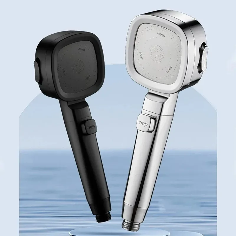 ปรับ One-Key หยุดหัวฝักบัวน้ําแรงดันสูงประหยัดน้ํา 3 โหมดหัวฝักบัวคุณภาพสูงห้องน้ํา