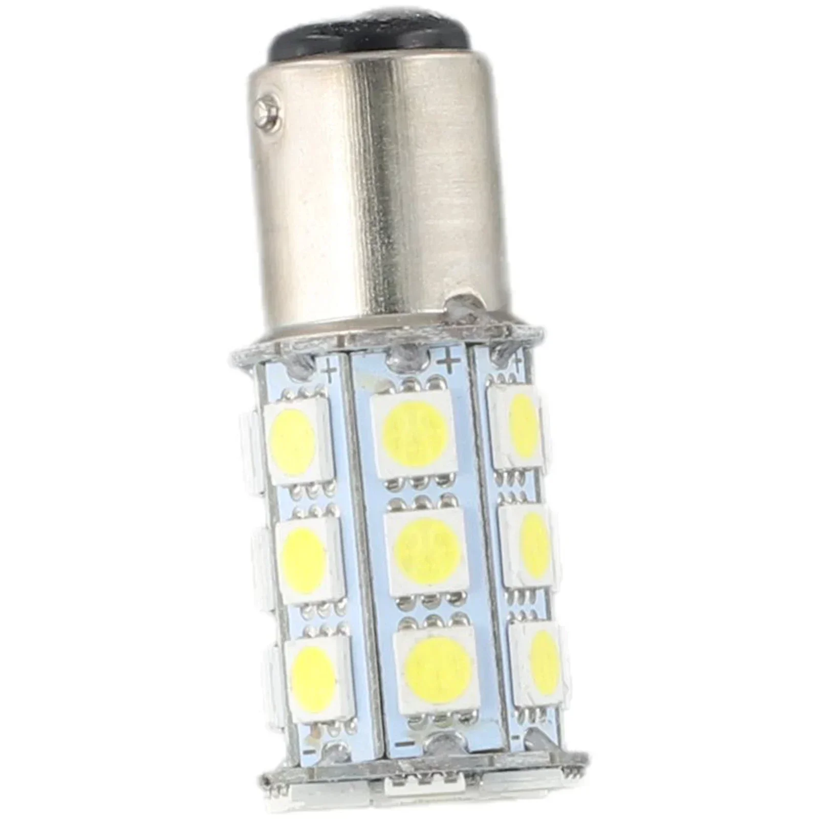1Pcs White 27-SMD BA15D Cabin Marine Boat LED Inner Lights Bulbs 1004 1076 1142 Interior Lights Rear Brake Lights Common Lights
