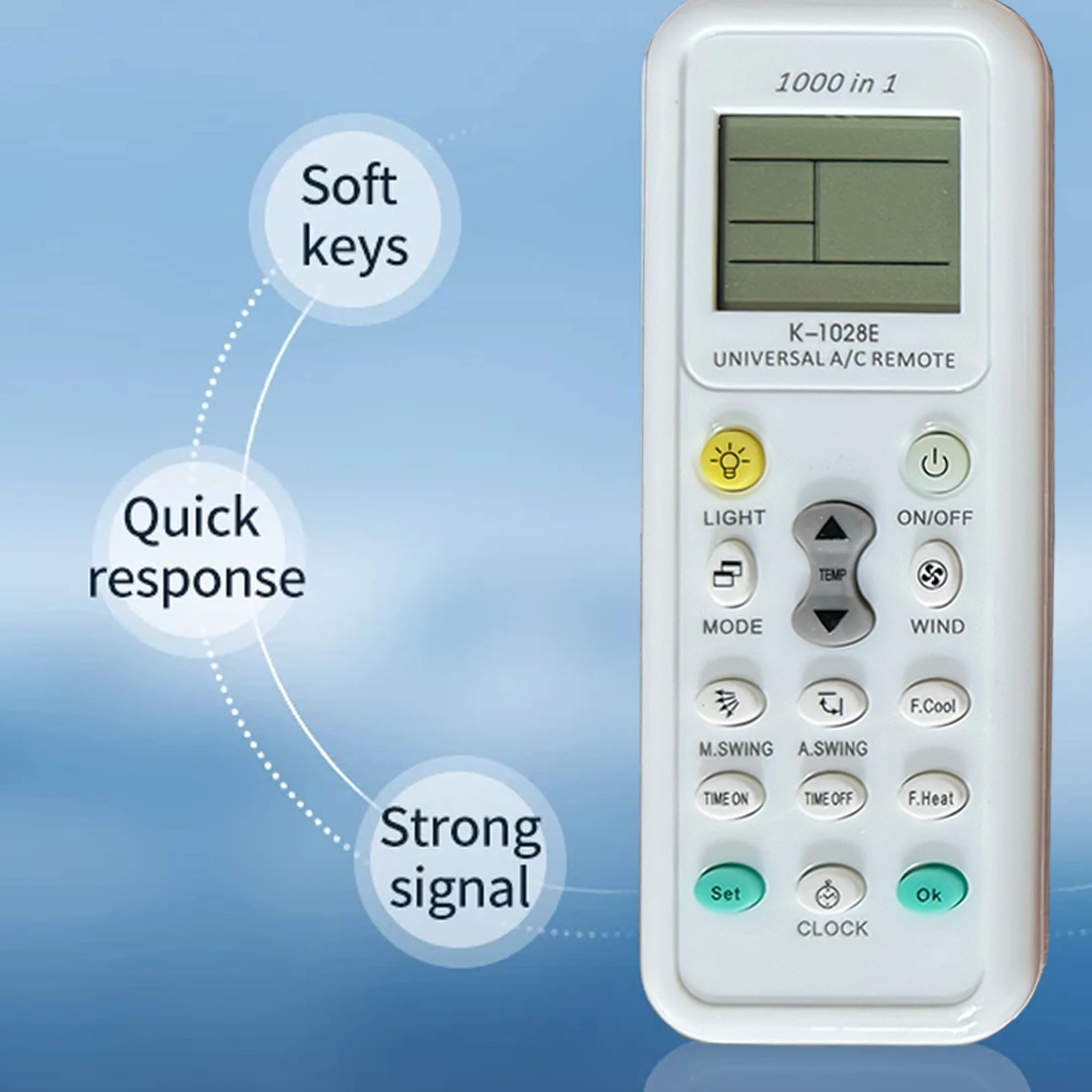 Universal Wireless K-1028E AC Digital LCD Remote Control for Air Conditioner