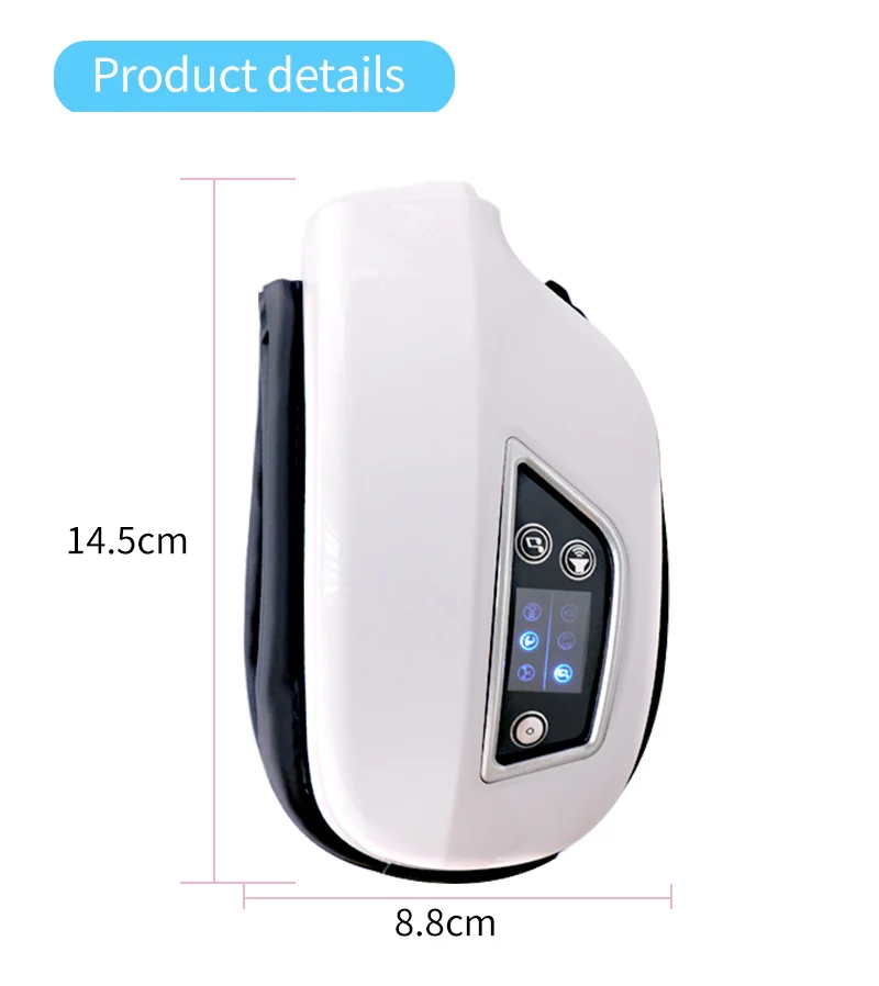 6D スマートアイマッサージャー振動ホットエアバッグ圧縮アイケア器具 Bluetooth 音楽アイマッサージメガネアイリラックス疲労