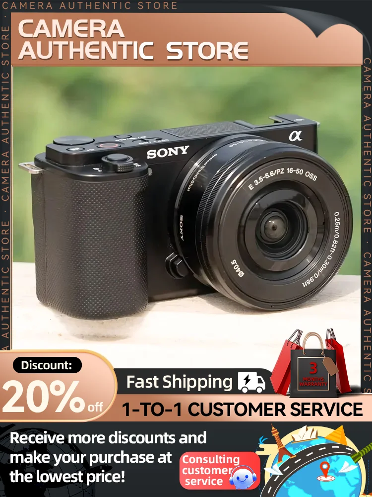 Sony Alpha ZV-E10 ZVE10 APS-C cámara compacta Digital sin espejo fotografía de fotógrafo profesional cámaras de vídeo 4K de 24,20MP