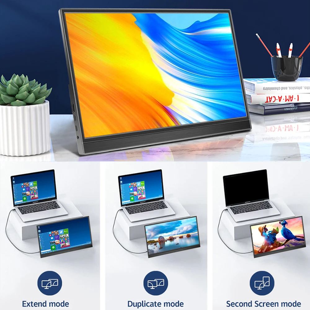 Monitor portátil con pantalla táctil, pantalla LED HD de 14/15, 6/16 pulgadas, Monitor de viaje para Raspberry Pi/portátil/PS3/PS4 Xbox