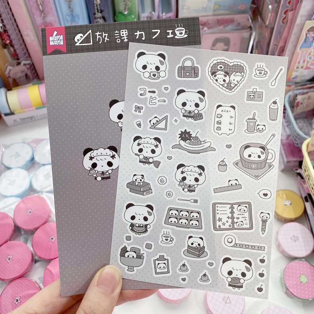 1ชิ้นสติกเกอร์ตกแต่งรูปสัตว์ลายกราฟฟิตีเครื่องเขียนจากเกาหลีสติกเกอร์การ์ดน่ารักสำหรับศิลปะการทำสมุดภาพงานวางแผนงานฝีมืออัลบั้ม