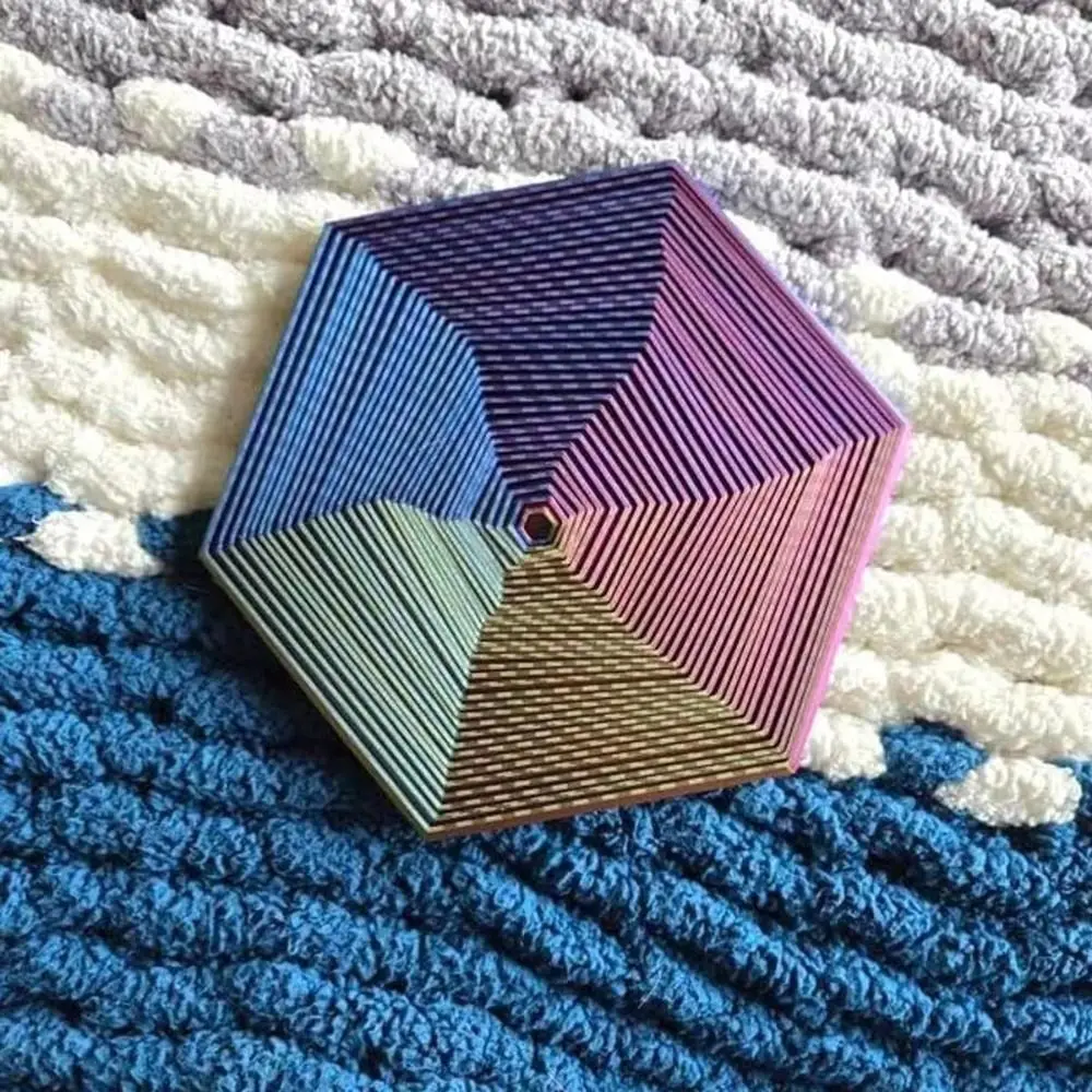 Funny Anti-stress Fractal Fidget Hexagon Playing Sensory Toy Portable Cube Fidget Toy Mindful Meditation Tool PLA Hexagon Spiral