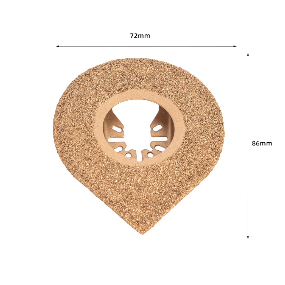 88mm Oszillierende Multitool Dreieck Hartmetall Raspel Sägeblatt Schleifen Klinge Wassertropfenförmige Schleifscheibe Trimmen Maschine Klinge