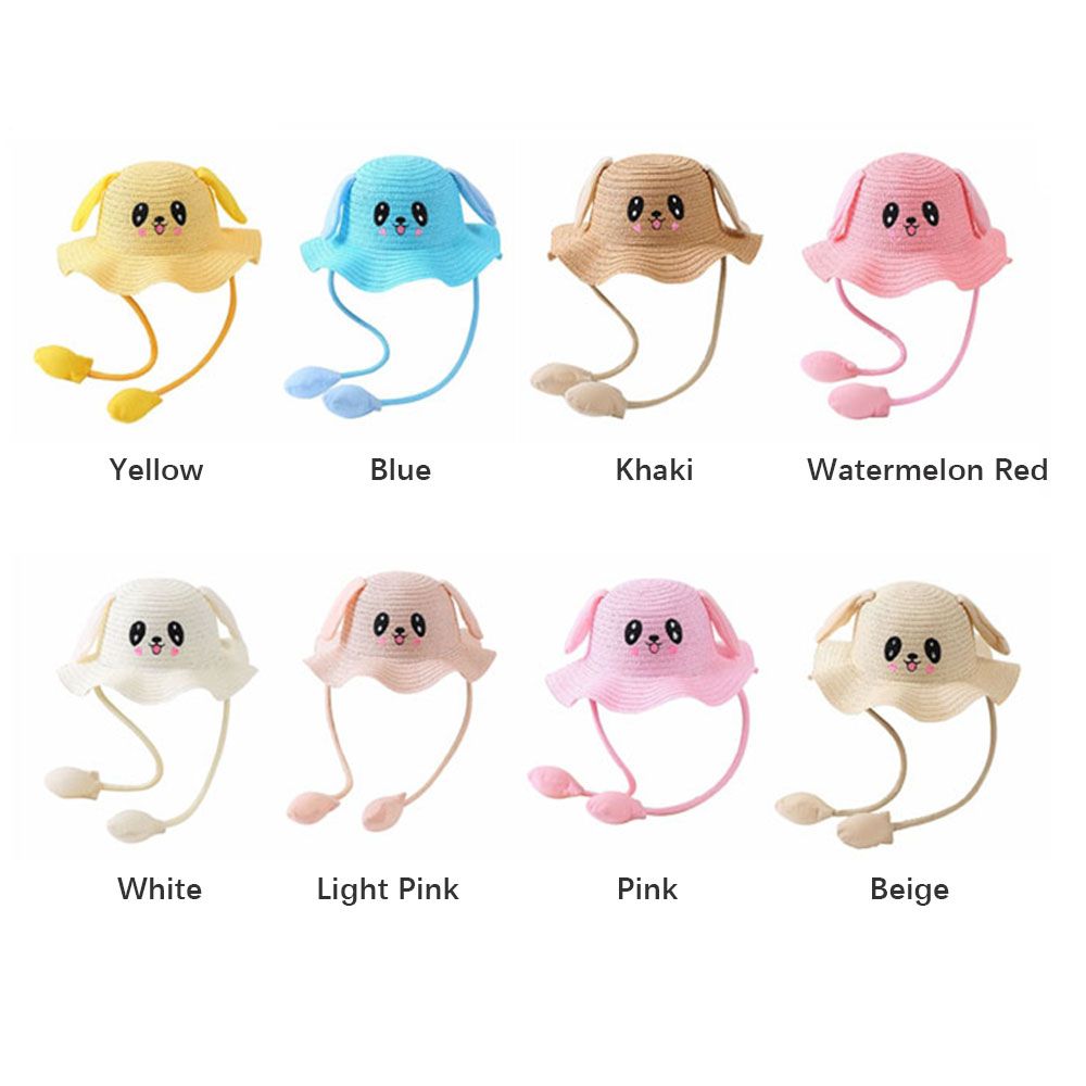 Летняя пляжная шляпа с широкими полями и движущимися ушками, Рыбацкая шляпа, соломенные шляпы, Солнцезащитная шляпа