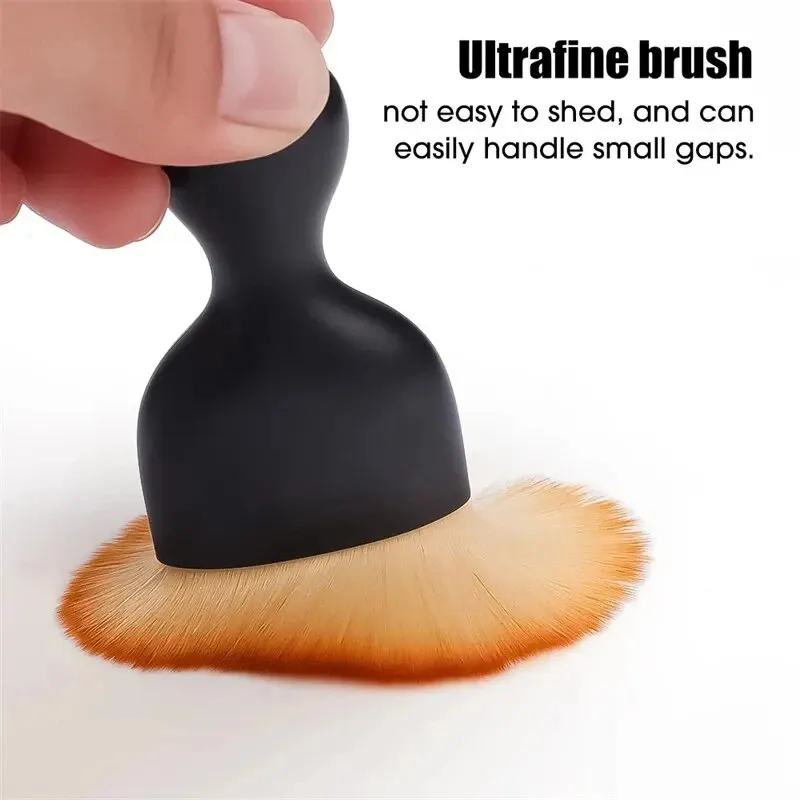 Cepillo suave de barrido de polvo para Interior de coche, herramienta de lavado de coche, hueco de teclado, cepillo de limpieza de tendencia, 2 piezas