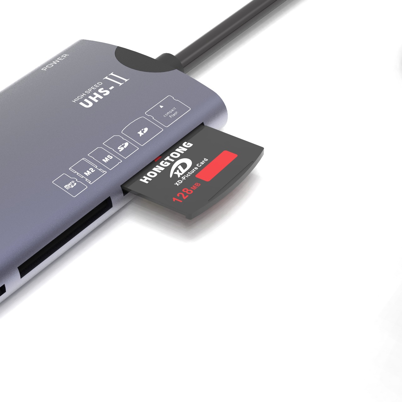 USB High-Speed Ms Multifunktionaler CF-Kartenleser, Sd-Aluminiumlegierung Tf-Computer Sechs-in-Eins-XD-Kartenleser