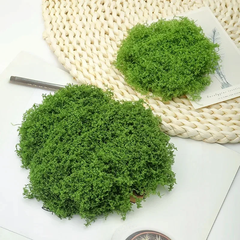 Plantas verdes artificiales, hierba de musgo, decoración del hogar, sala de estar, jardín, Mini paisaje, flor falsa, manualidades DIY