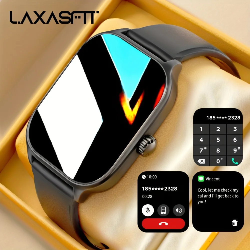 LAXASFIT 2025, neue Smartwatch, H9, Bluetooth-Anrufe, für Männer und Frauen, Smartwatches, Fitness-Armband, individuelles Zifferblatt