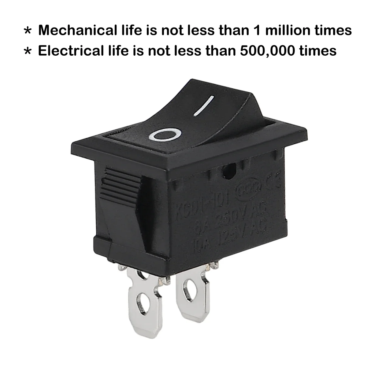 ボートロッカースイッチ,スイッチ,オン/オフ,2ピン,AC 250v,6a,125v,10a,2ピン,車用,自動10個