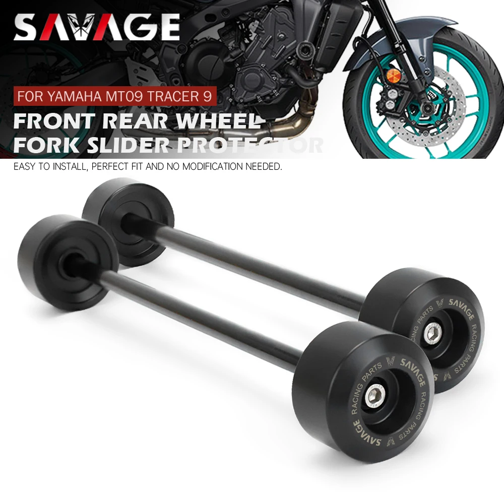 MT09 2021 deslizador de choque de horquilla de eje trasero delantero para YAMAHA MT-09 Tracer 900 9 GT 2022 2023 bloque anticolisión de cubo de rueda de motocicleta