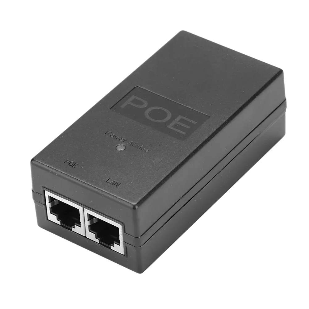 24V 1A 24W Desktop POE Power Injector Adaptador Ethernet Vigilância CCTV para fonte de alimentação de câmera IP