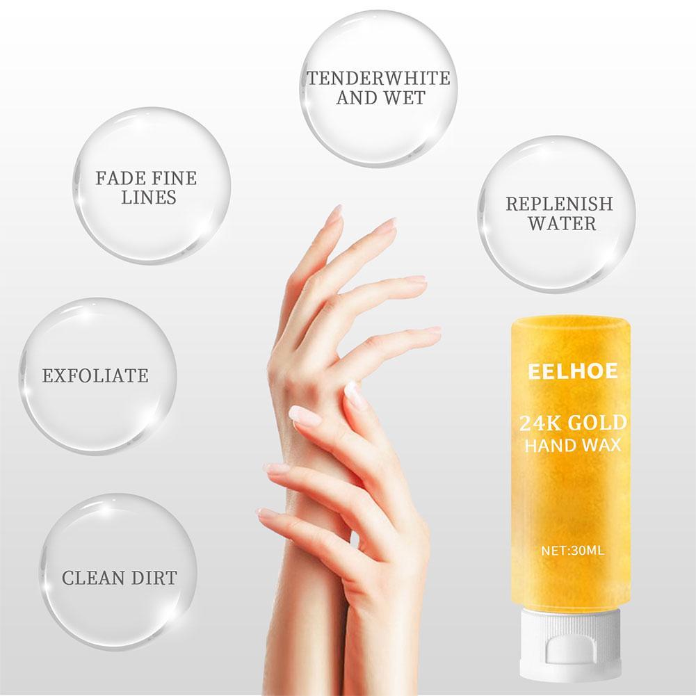 Crema mani alla cera di miele idratante sbiancante esfoliante levigante rassodante Gel idratante nutriente 30g per maschera mani