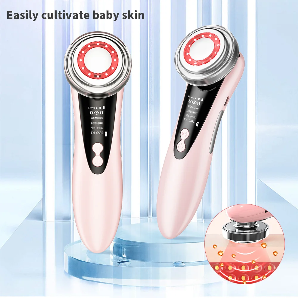 EMS Micro Current อุปกรณ์ยกการสั่นสะเทือน LED Face Skin Rejuvenation ริ้วรอย Remover Anti-Aging อุปกรณ์ความงามบนใบหน้า