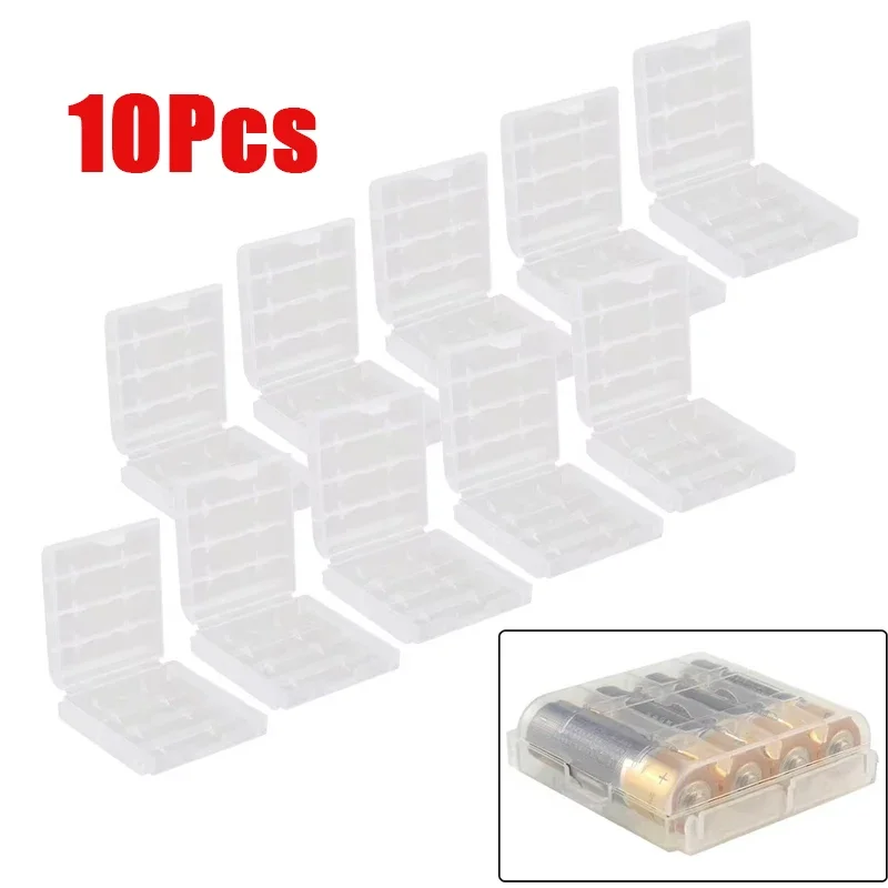 10pcs Battery Plastic Protecting Case Cover Holder AA/AAA Battery Storage Box Container Organizer For 4xAA 5xAAA Batteries Parts