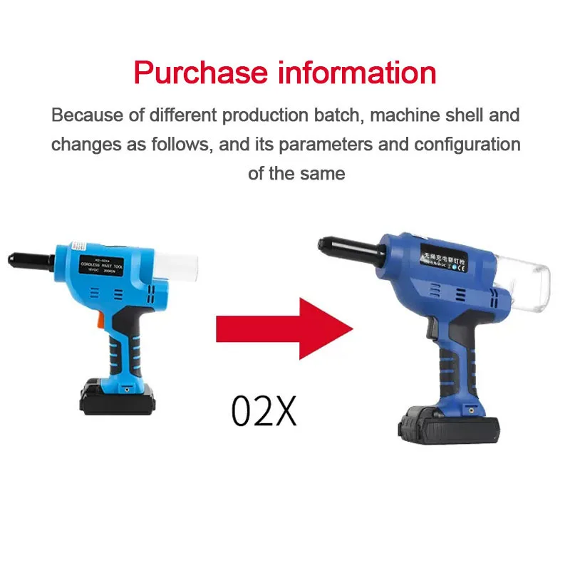 Pistola de rebite automática multifuncional, recarregável, porca elétrica, broca 4 em 1, adaptador, ferramentas, motor sem escova de 18 v