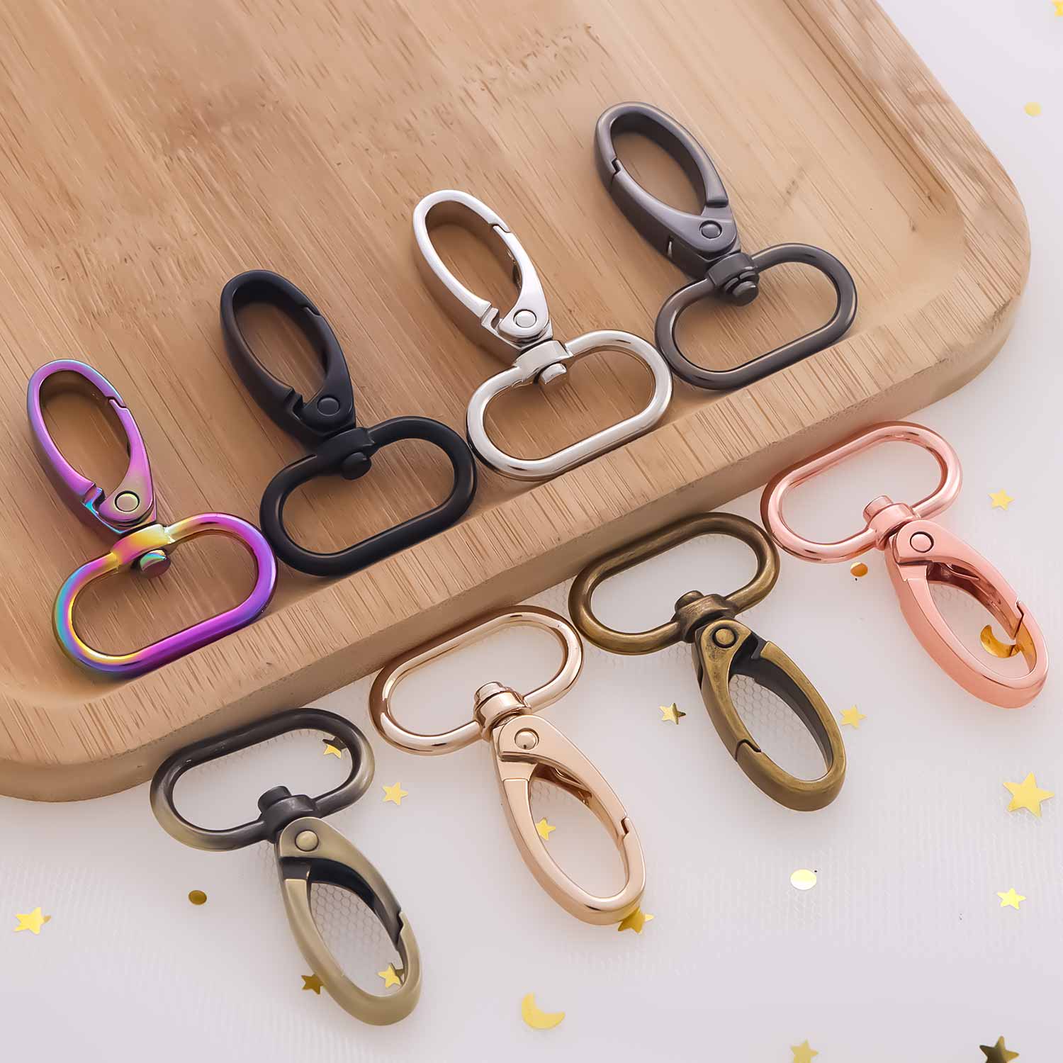 5 uds cierre de langosta giratorio para bolsa de correa hebillas de Metal correas cinturón mosquetones llavero mosquetón accesorios DIY