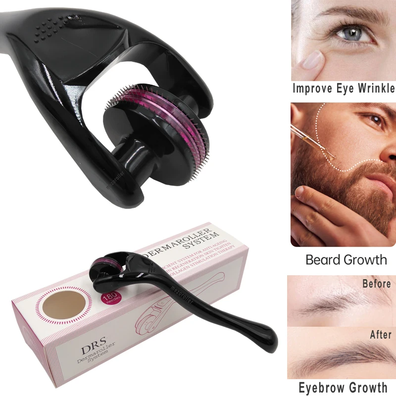 Brows Derma Roller Microneedling DRS 180 Micro เข็มสำหรับคิ้วผมหนังศีรษะเครา Crow's Feet Skin Care MTS Mesotherapy