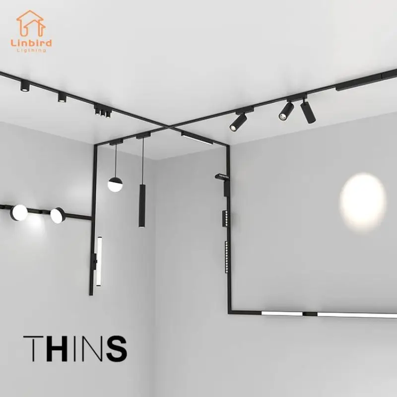 ST1 Series Bề Mặt Siêu Mỏng Từ Tính Theo Dõi Đèn Không Có Tế Bào Cần Chiếu Sáng Độ Cứng Cao Hiện Đại Linh Hoạt Đèn Sống Nhà