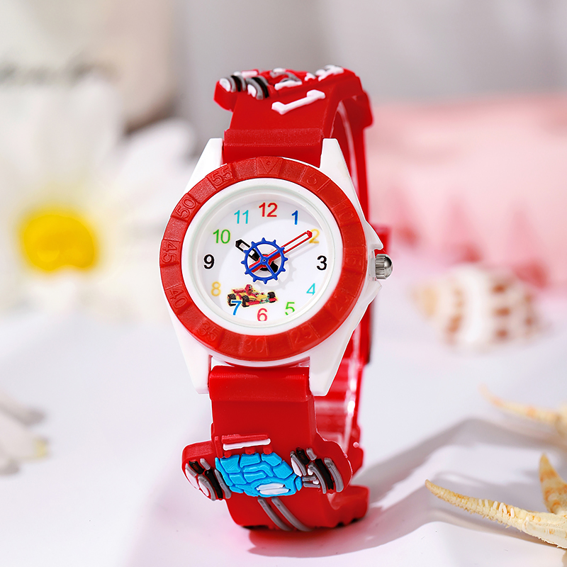 Mode Schattige Sport Kinderen Cartoon Robort Horloge Siliconen Casual Mooie Klok