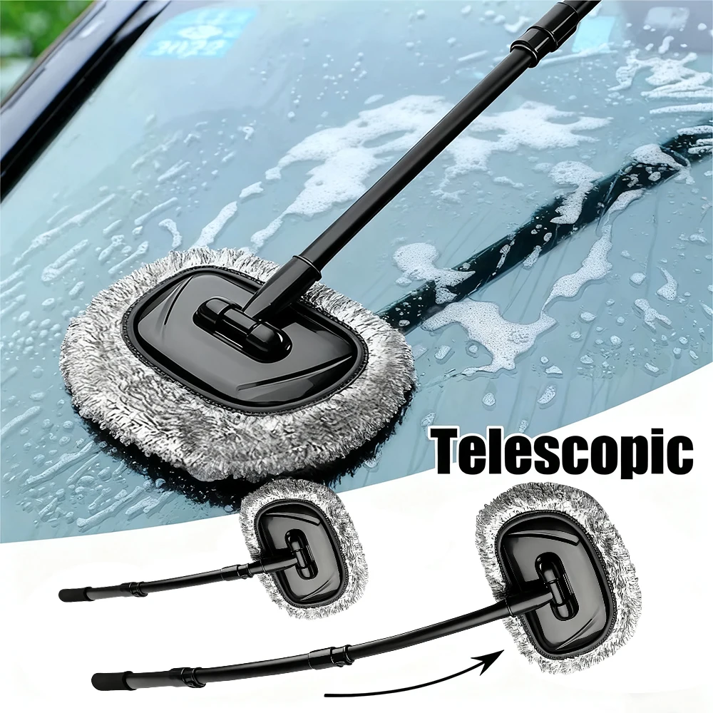 Neue Auto Waschen Mopp Reinigung Pinsel Teleskop Langen Griff Reinigung Mopp Versenkbare Gebogen Bar Auto Waschen Pinsel Auto Reinigung Werkzeuge