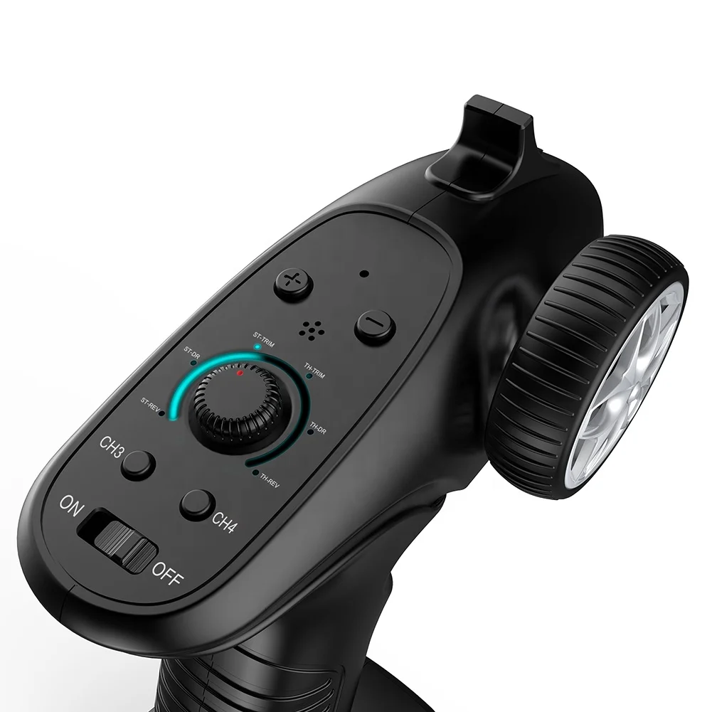 RCZIPROY 2.4GHz TX-4 4CH Radiosysteem Zender Controller Afstandsbediening met ontvanger is geschikt voor RC Auto Scheepstank