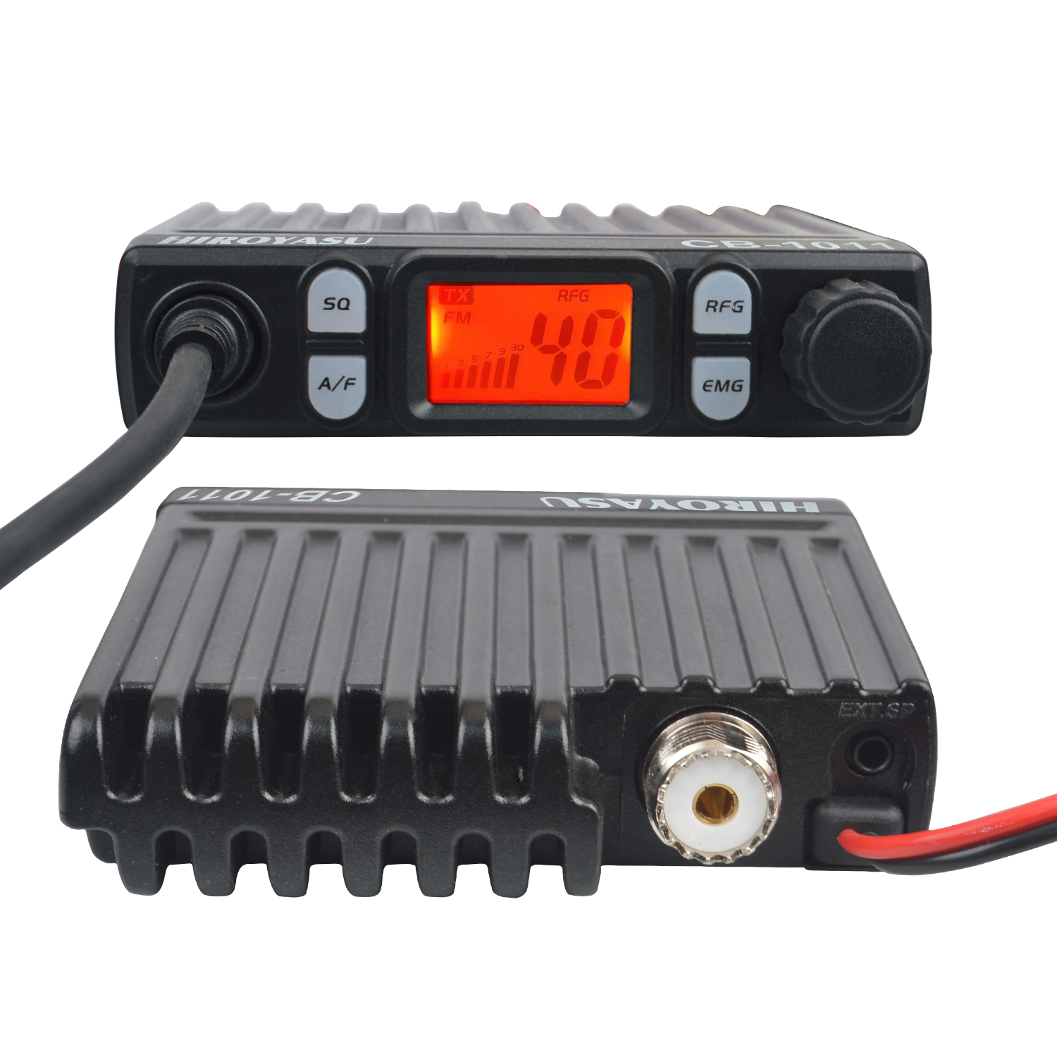 Hiroryasu-トランシーバー,アマチュア無線局,11メートル,27mhz,fm,am,40ch,4w,8w,cb-1011 w,dc 12v,シガレットライター、電源入力