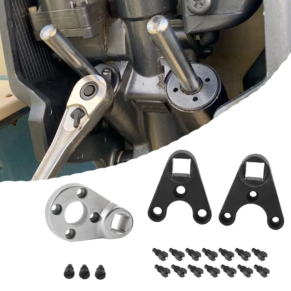 Mt0004 mt0006 mt0009 conjunto de ferramentas de chave de pino de inclinação de guarnição de popa adequado para yamaha suzuki todas as tampas de extremidade hidráulicas seastar