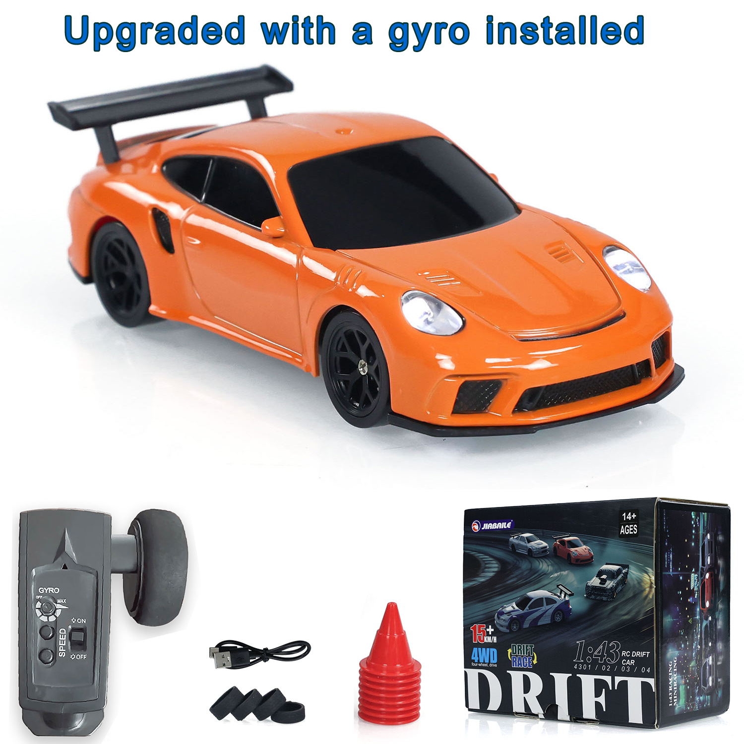 アップグレードジャイロミニおもちゃ 4WD 1/43 RC スピードカー RTR 2.4 グラムラジオコントロールレーシングドリフトカー四輪駆動高速モデルギフト