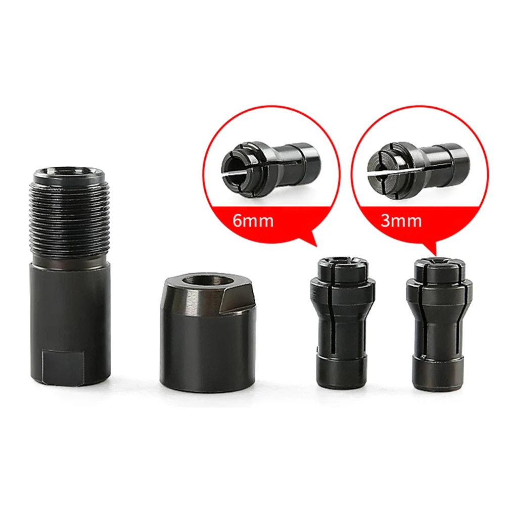 Universal เครื่องบดมุมดัดแปลง 6/3 มม.อะแดปเตอร์ตรงเครื่องบด Chuck สําหรับ 100-ประเภทเครื่องบดมุม M10 ด้ายบดเครื่องตัด