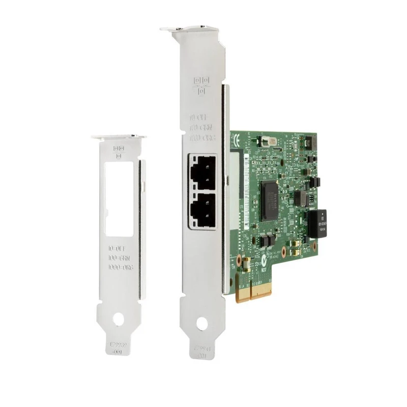 Сетевая карта HP NC360T 1 ГБ I350-T2 с серверным процессором Intel Ethernet Гигабитный сетевой адаптер I350T2V2BLK Чип с двумя портами RJ45 NIC