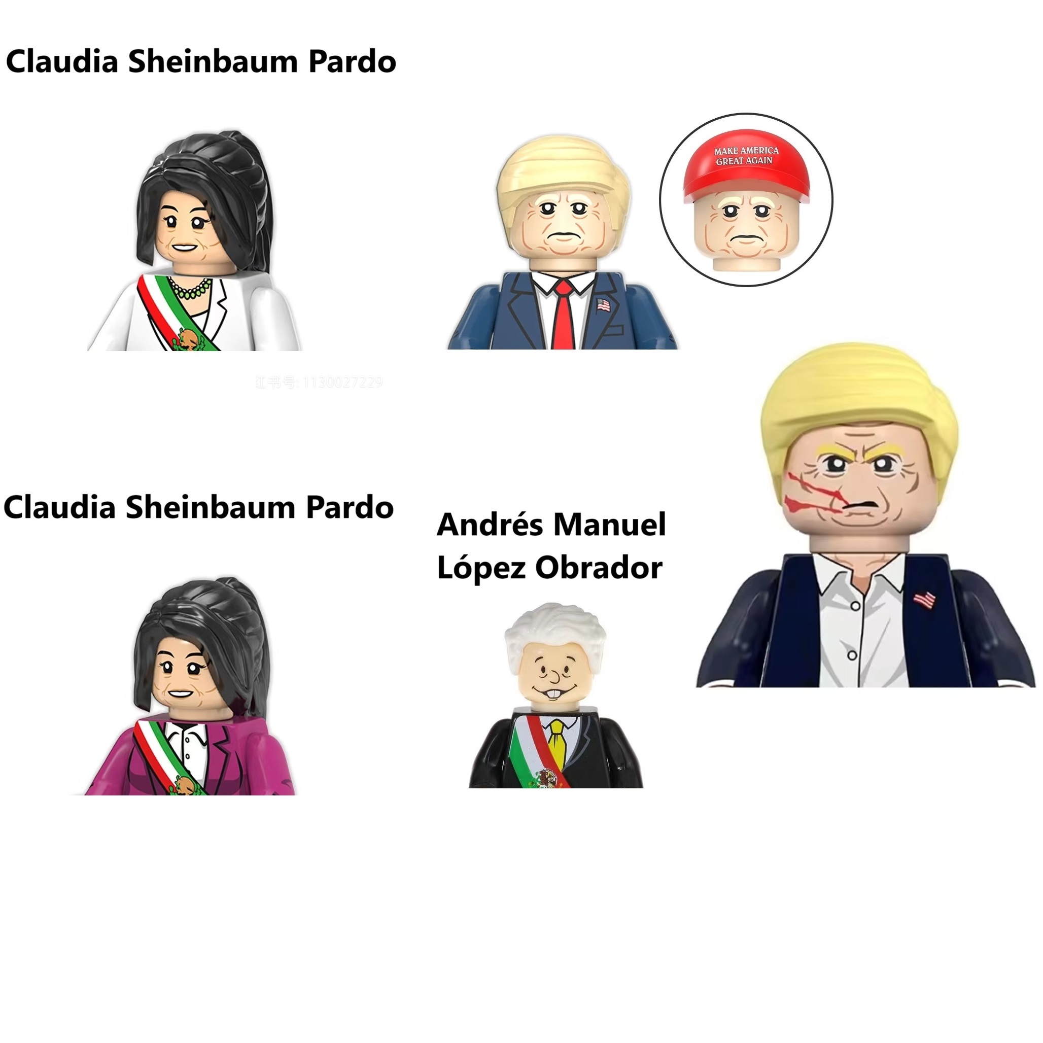 MG0212 KF191 USA スター氏大統領ドナルド・トランプビルディングブロックエイブラハム・リンカーンミニアクションフィギュアおもちゃ