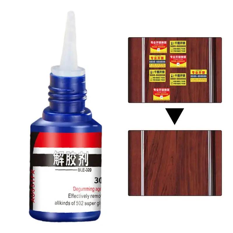Super Glue Remover Adhesive Superglue Cleaner Debonder Quick Drying Viscosity Aerosol Solvent Multipurpose Gel Glue Remover 30ml