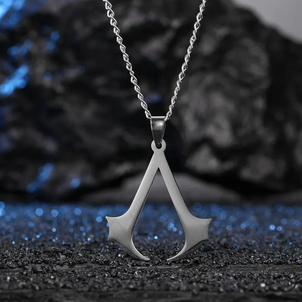 Ciondolo fai da te Assassin Syndicate Creed in acciaio inossidabile Gioco Film Anime Cosplay Collana da uomo Gioielli regalo