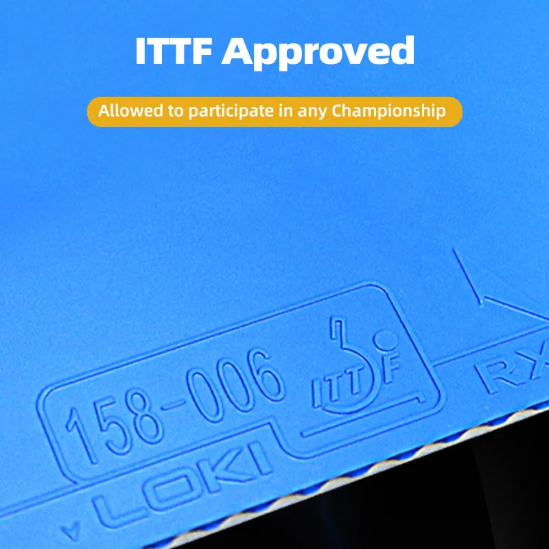 Goma de tenis de mesa LOKI RXTON 1 y 3 Original, color azul y rosa, goma de Ping Pong pegajosa con potente esponja elástica