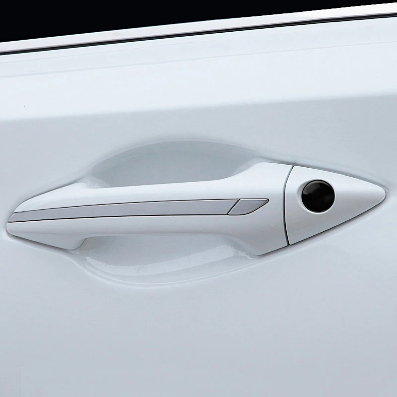 4pcs รถประตู Keyhole สติกเกอร์ประตูล็อคป้องกัน Self-กาวรูปลอก Universal อุปกรณ์เสริมสําหรับรถยนต์ BMW X3 X5 e46 e85 E60