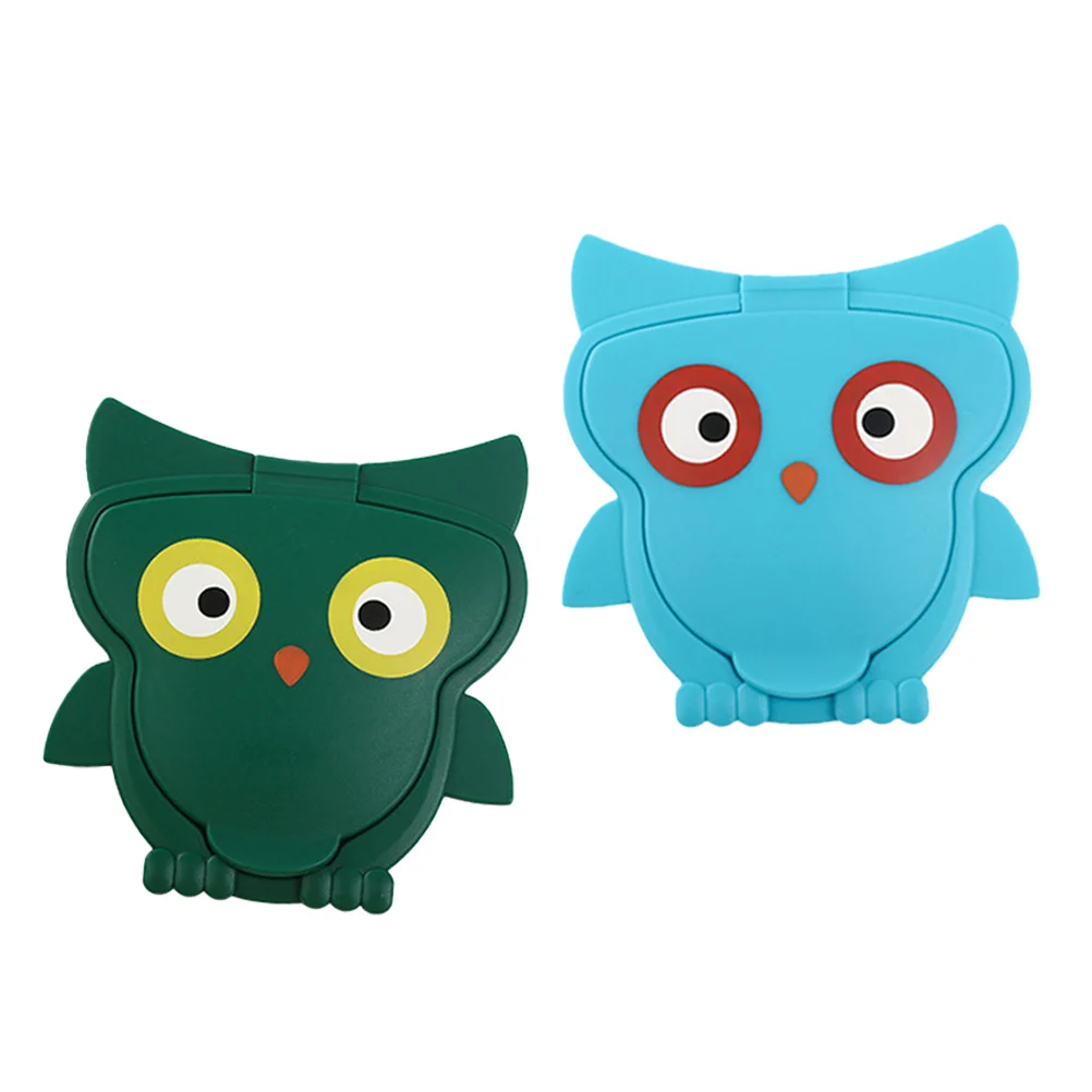 2 pçs tampas de limpeza de tecido bonito estilo dos desenhos animados portátil durável para várias cenas uso doméstico tampa tampas de tecido toalhetes capa
