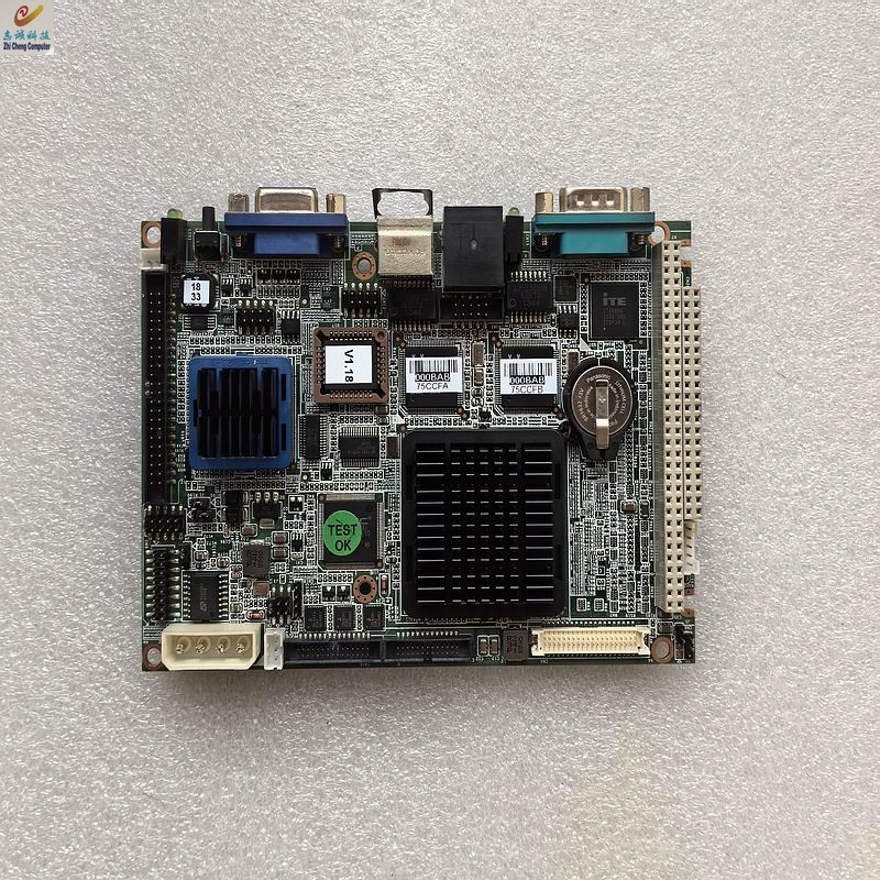 Placa-mãe incorporada PCM-9375F de segunda mão PCM-9375 REV: A1 com placa-mãe de controle industrial de memória