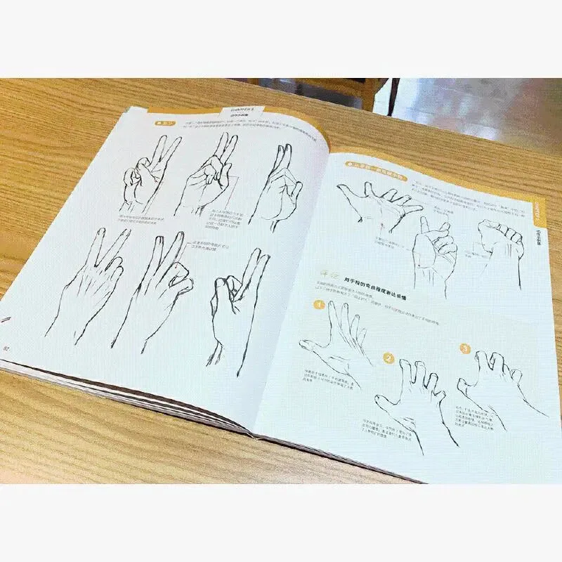Kagami Takahiro's Hand Painting Techniques Novice Zero Basic Anime Character Hands Drawing tutorial Art Book libros
