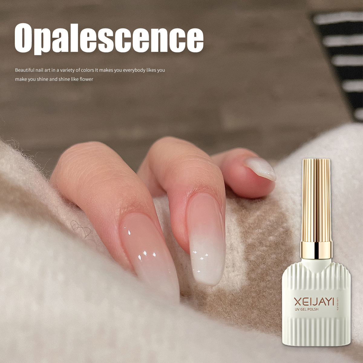 Pudding Milky White Gel-Nagellack, reiner UV-Gel-Nagellack, für Profis Starter Nail Art DIY 15 ml