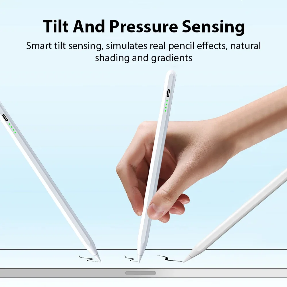 Para Apple lápiz óptico para iPad A16 Air 11 5 4 Pro 11th 13 12,9 M4 M3 M2 bolígrafos 10 9 10th 9th Generación Mini 7 6 2025 lápiz táctil