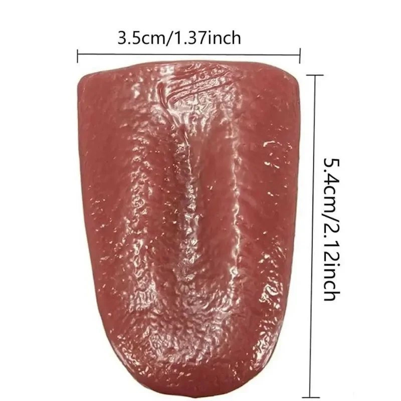 2pcs Horror Funny Tricks Whole Person False Simulation Rubber Tongue Prank Maker Trick Kids Boy Toys Halloween Prank Silicone