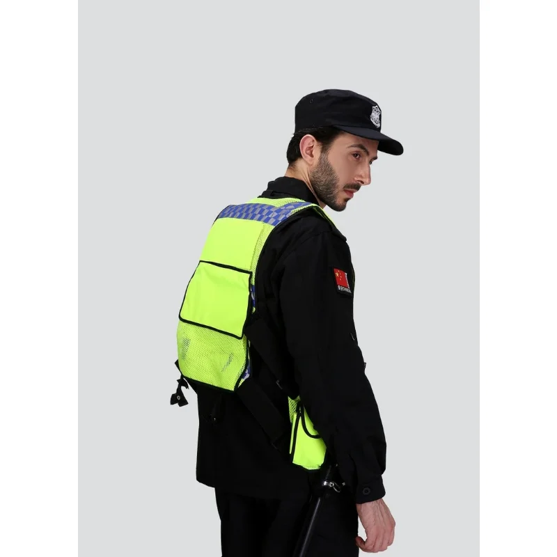 Phản Quang Áo Vest Đa Túi Công Trường Xây Dựng Tòa Nhà An Toàn Bảo Vệ Áo Huỳnh Quang Quần Áo Áo Khoác Phát Sáng Trong Bóng Tối Băng