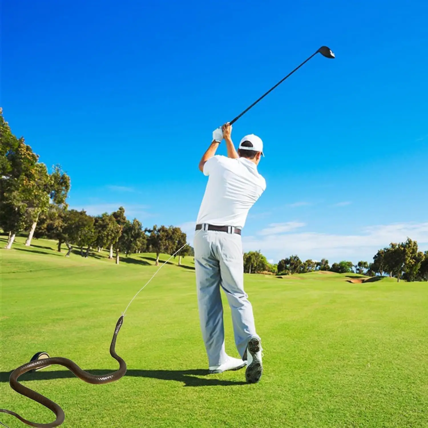 Snake Prank With String Clip Funny Large Realistic Rubber Snake Prank With String And Clip Rubber Fake Snake Model Fashion