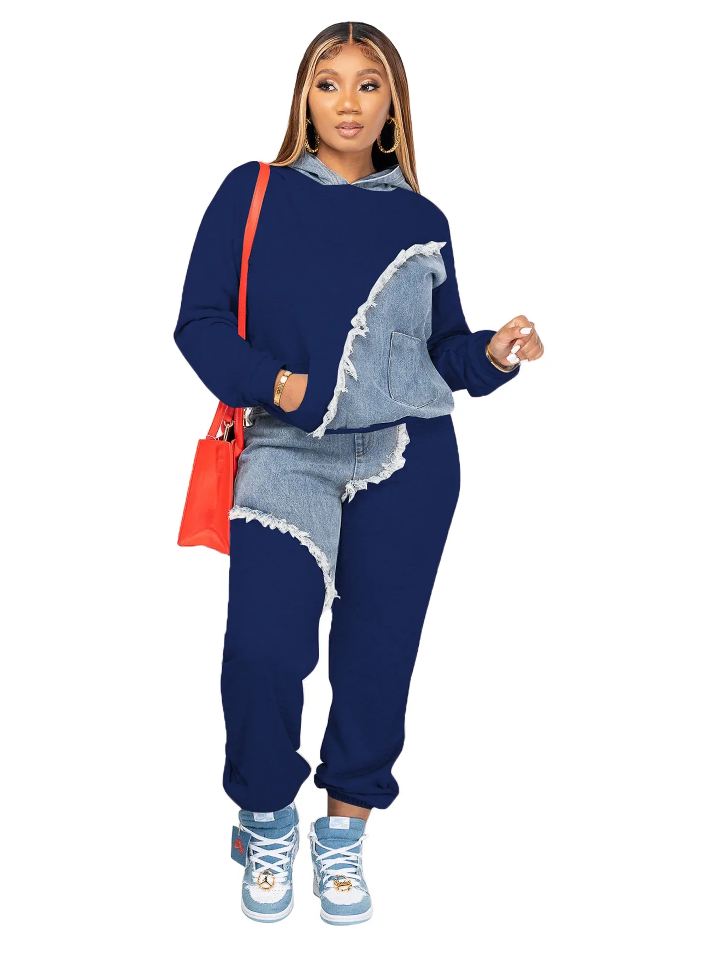 2023 afrikanische Kleidung für Frauen Frühling Herbst afrikanische Frauen Langarm Patchwork zweiteilig setzt Top und lange Hose afrikanischen Anzug